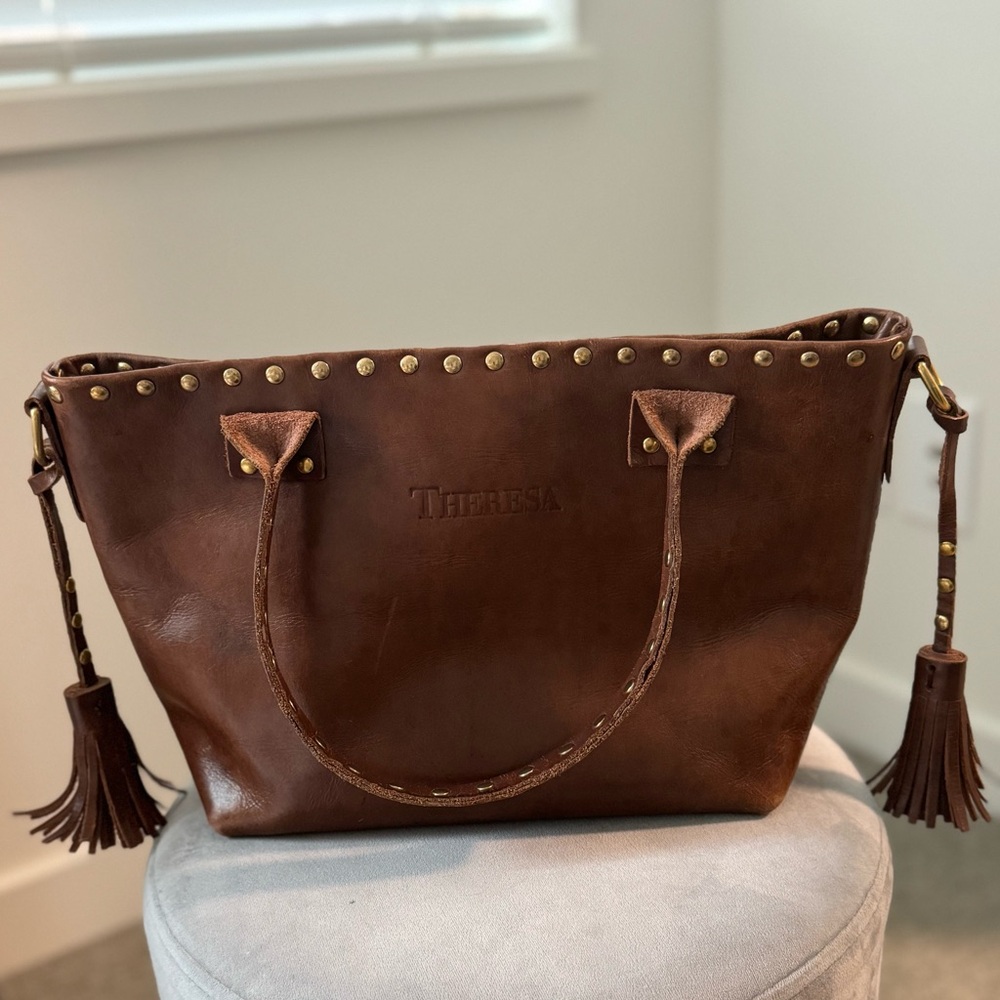 Leather Purse with detachable tassels